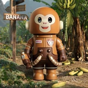 NEW Pop Mart  Mega Space Molly 100% Emoji Series- Monkey Business 🐵